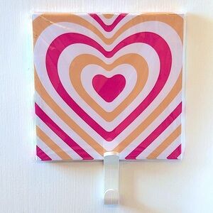 Bold HEARTs 8 x 8 Canvas Wall Art BOLD Pink + Yellow “Mad Love Yo” UO